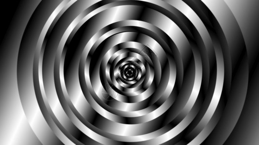 计算机生成了3D抽象旋涡背景几何黑色和白圆形与旋转运动计算机生成了3D抽象旋涡背景背景图片