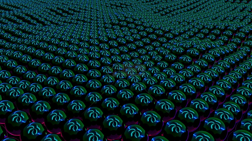 许多有反光射的电线球体瓦状表面3D形成现代等深度背景计算机生成许多有反光的电线球体表面形成现代等深度背景计算机生成图片