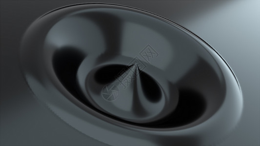 黑色抽象形状带有脉冲循环波计算机生成3D折形背景状脉冲循环黑波计算机生成体积背景背景图片