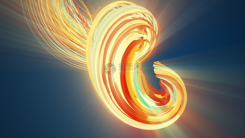 由微粒计算机生成的螺旋抽象元素3D形成涡旋背景生成的微粒计算机生成的螺旋抽象元素形成涡旋背景图片