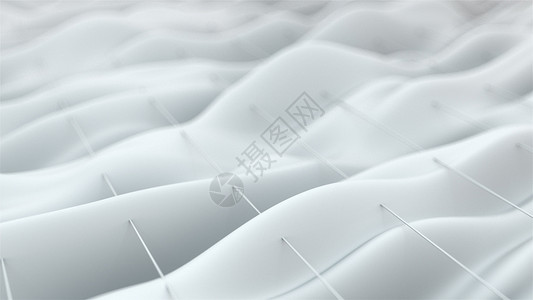 动画线条素材白波沿薄伸展的线条表面滑动计算机生成了3D软背景白色波沿薄伸展的线条表面滑动计算机生成了软背景背景