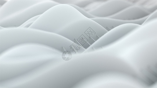 波浪动画白波沿薄伸展的线条表面滑动计算机生成了3D软背景白色波沿薄伸展的线条表面滑动计算机生成了软背景背景