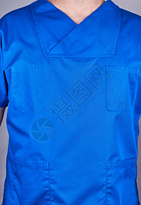 蓝色纺织医生制服全框架图片