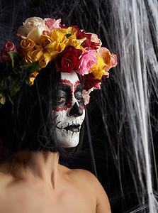 墨西哥玫瑰吓人的女人高清图片