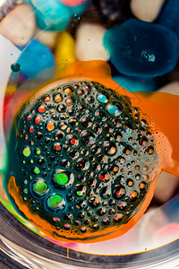 绘画作为艺术色彩背景的抽象泡图片