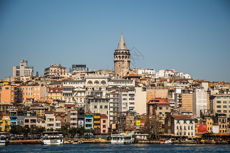 伊斯坦布尔塔台的全景图片