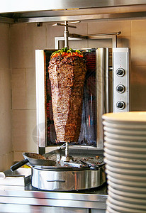 土耳其菜DonerKebab作为转烤肉高清图片