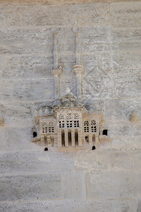 奥斯曼清真寺墙上的老鸟屋图片