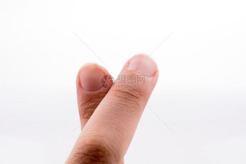 手打开用于在白色背景上孤立的手势图片