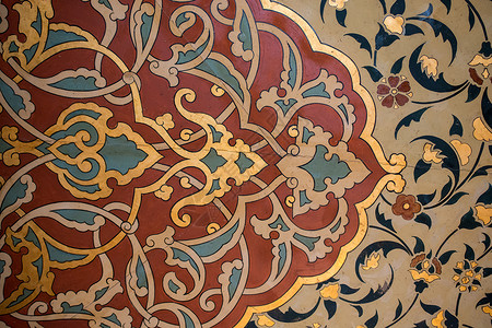 奥托曼伊斯兰艺术的佛罗拉模式范例背景图片