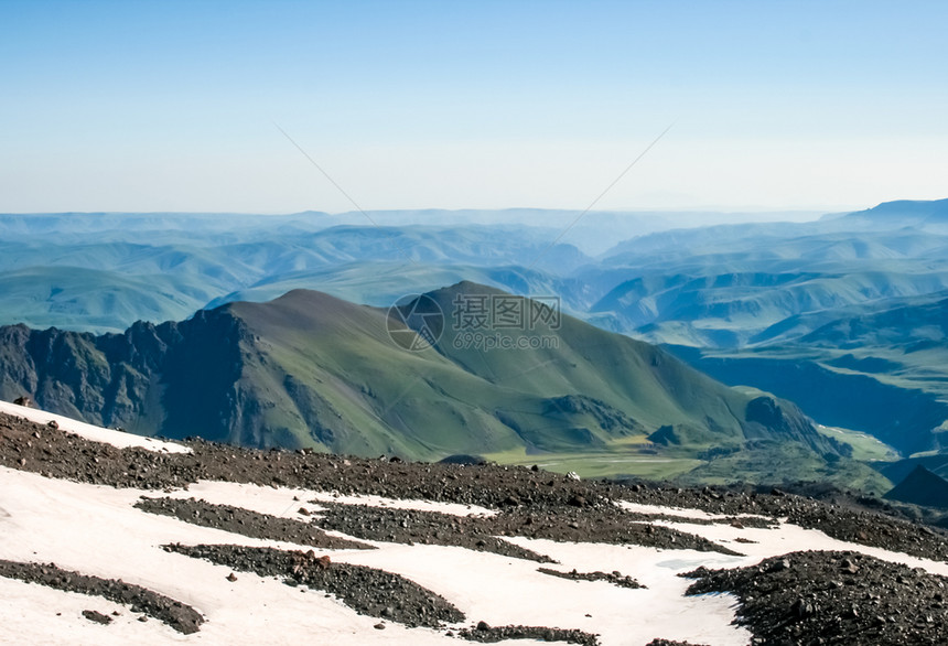 雪山景观山上有雪山地景观雪山景观山上有雪洛杉矶山图片