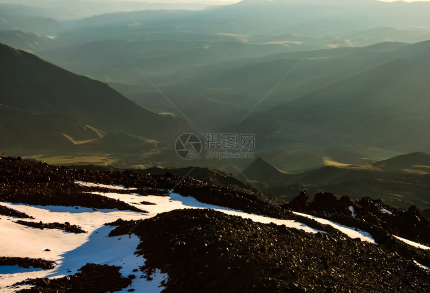 雪山景观山上有雪山地景观雪山景观山上有雪洛杉矶山图片