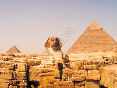 北寄贝埃及史芬克斯古埃及代雕像背景
