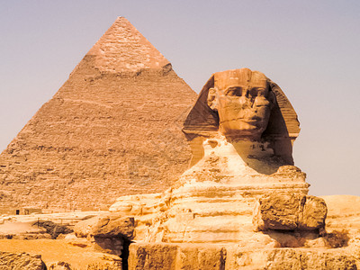 埃及史芬克斯古埃及代雕像高清图片
