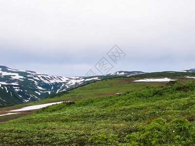 堪察卡的自然质堪察卡半岛的景观和光辉象堪察卡的观山脉和堪察卡火背景图片