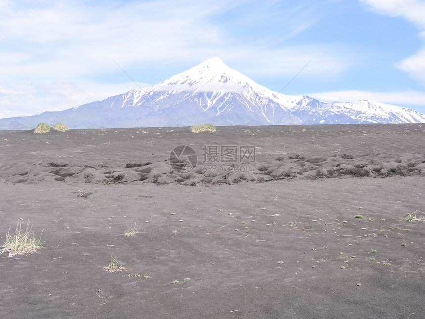 堪察卡的自然质堪察卡半岛的景观和光辉象堪察卡的观山脉和堪察卡火图片