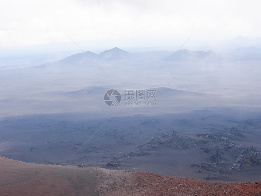 堪察卡的自然质堪察卡半岛的景观和光辉象堪察卡的观山脉和堪察卡火图片