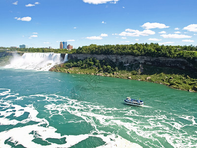 赶年集加拿大尼亚拉瀑布2014年7月日尼亚加拉瀑布河瀑布综合集背景