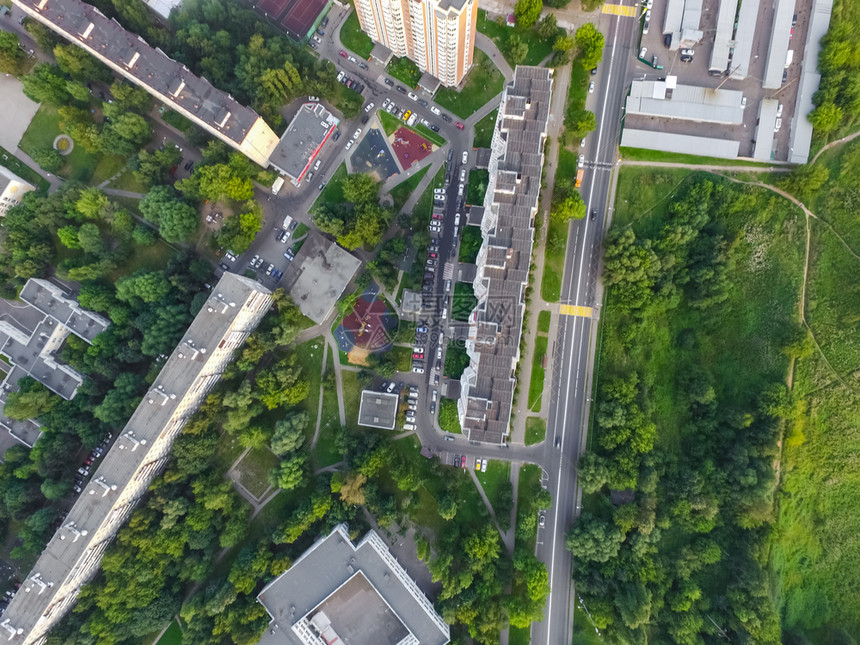 莫斯科城市的顶端建筑道路和基础设施图片