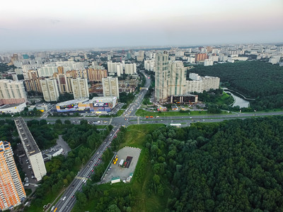 城市景色和道路建筑图片