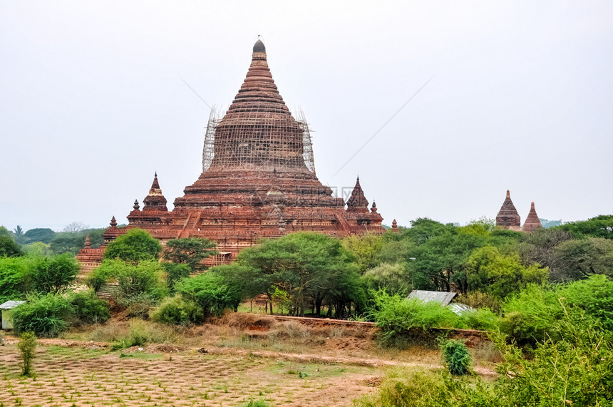缅甸千座塔谷古老的宗教城市异徒配有塔和神庙缅甸千座塔谷图片
