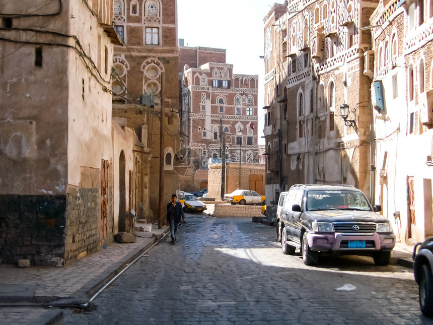 也门街区白天景象图片