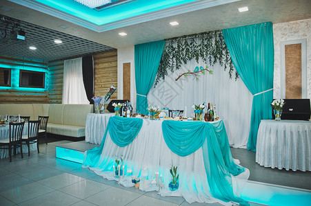 大厅装饰着白色和绿宝石布料装饰着绿宝石和白色8790室图片