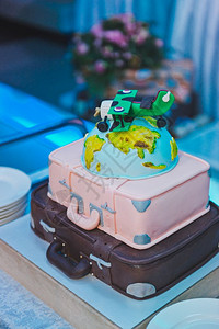 飞机模型蛋糕背景图片