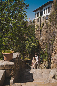 安塔利亚8617古城的港口和堡垒墙图片