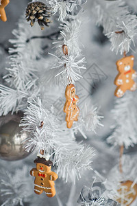 圣诞树装饰品由饼干配白圣诞树812图片