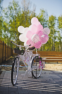 装饰用芭拉自行车用气球415背景图片