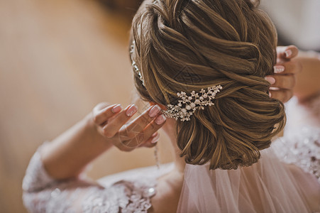 婚礼发型女孩的大照片美貌女孩的婚纱风格2149图片
