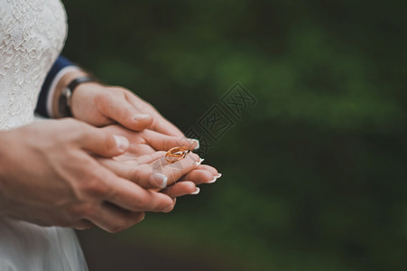 新娘和郎手中握着戒指261图片