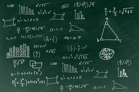 写数学公式背景的圆板回到学校教育的概念背景图片