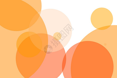 以圆圈为背景的简易橙色插图背景图片