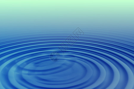 水蓝色圆环光效带有水浪和圆环的抽象背景背景