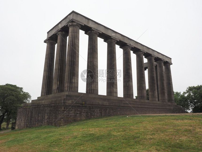 联合王国爱丁堡CaltonHill的苏格兰纪念碑爱丁堡CaltonHill的纪念碑图片