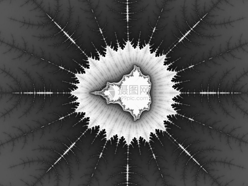 灰色抽象分形图解用作背景抽象分形背景图片