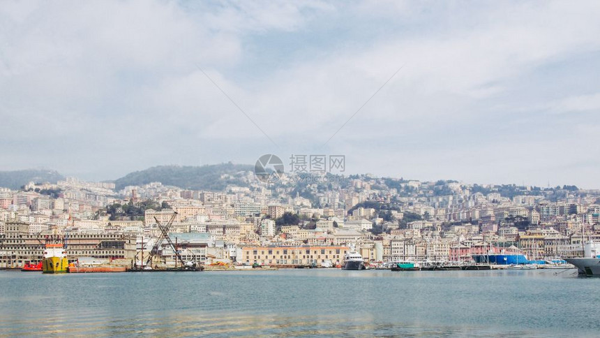 热那亚市的海景热那亚意大利的海景图片