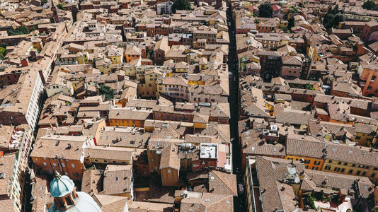 意大利博洛尼亚市空中观察博洛尼亚空中观察背景图片