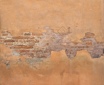 旧砖墙有损坏的石膏底砖作为背景材料有用背景图片