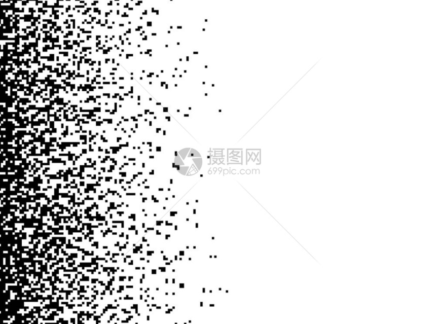 摘要黑白线的艺术背景纹理从左边的密度模式开始到右边的淡化为白色图片