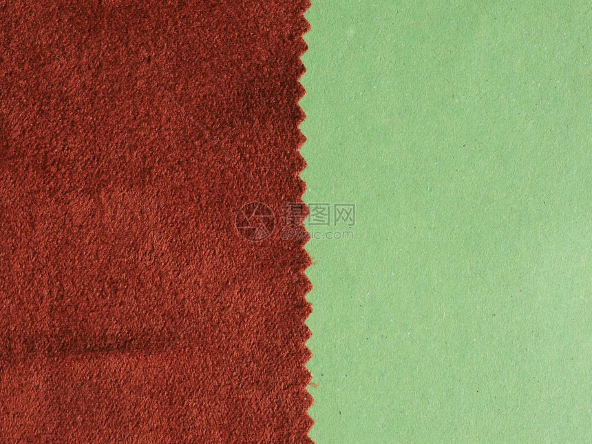 褐色织物观察样本用粉红色剪切割zigzag边框褐色织物观察样本图片