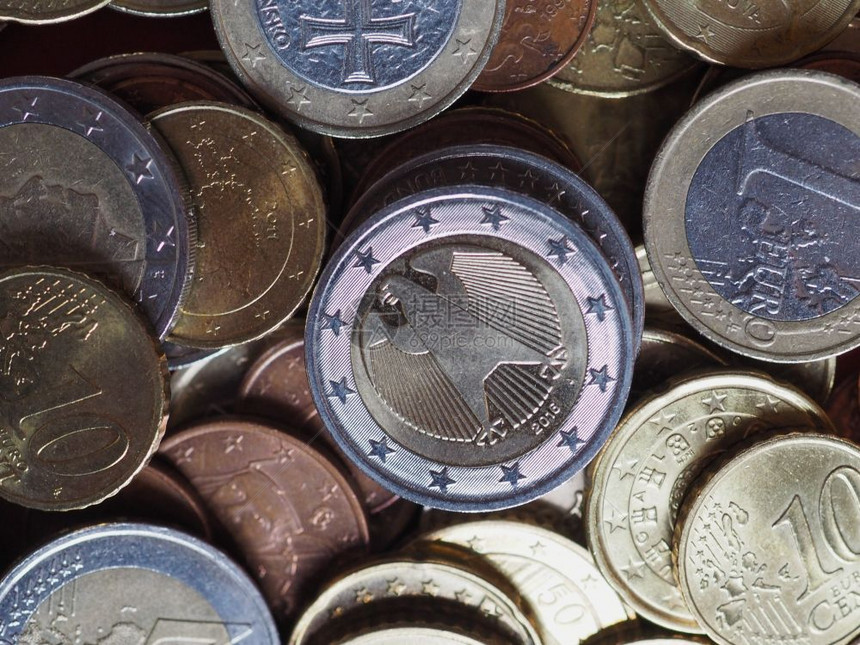 欧元硬币洲联盟货币元硬洲联盟图片