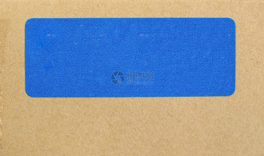 褐色纸纹理有蓝标签作为背景有用褐色纸纹理背景图片