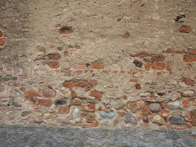 古老砖块和迫击墙背景图片