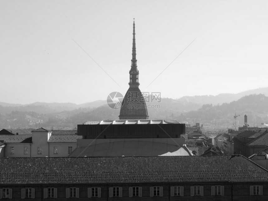 意大利都灵的摩尔安东尼利亚纳大厦黑白相间都灵黑白相间的安东尼利安娜鼹鼠图片