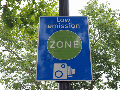 英国伦敦的低排放区标志伦敦的低排放区标志图片