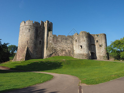 奇切里城堡复古的防御工事高清图片