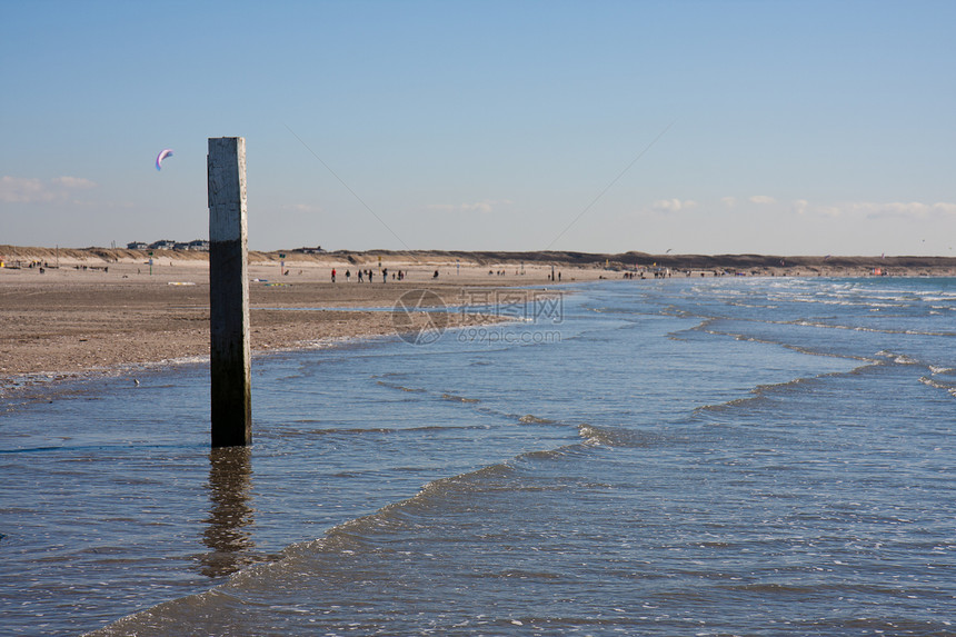 荷兰沙海岸带木壳图片